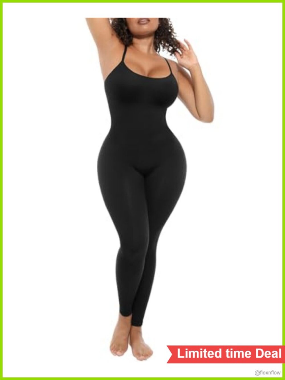 Plus Size Seamless Ribbed Jumpsuit Built in Bra Tummy Control One Piece Workout